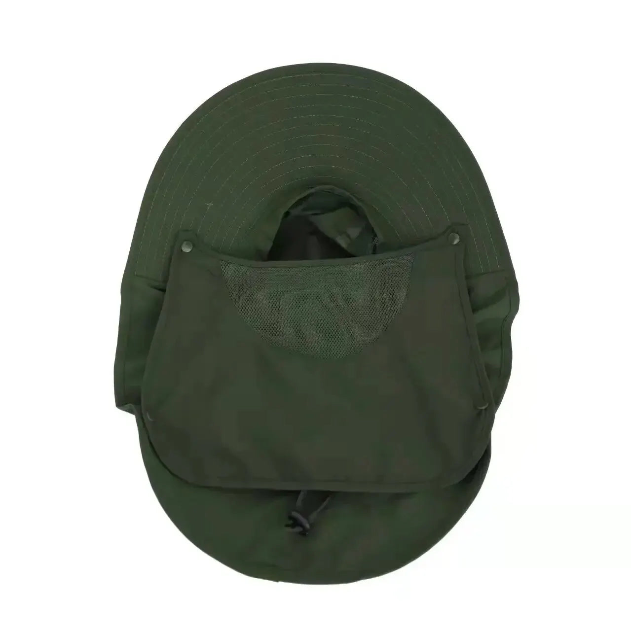 Unisex Wide Brim Safari Hat with Cooling Neck Flap - Sun Protection Baseball Cap for Outdoor Hiking and Fishing