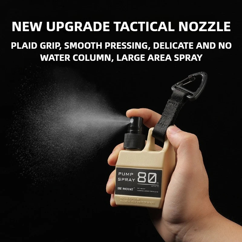 Portable 80ml Spray Bottle - Outdoor Cosmetic Container for Alcohol & Perfume with Backpack Hook - Camping Hiking Gadget