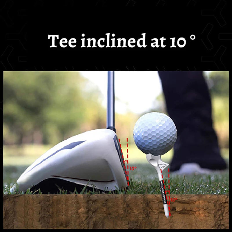 Premium Golf Tees - 10° Diagonal Rhombic Design with Speed Enhancement Technology (Includes Gift Box)