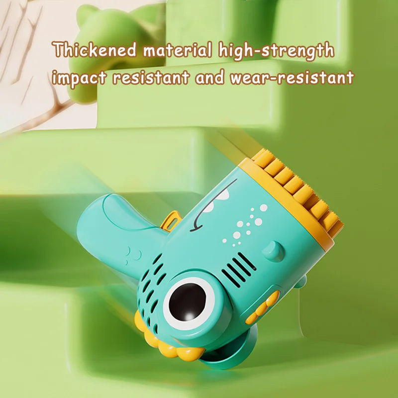 40-Hole Dinosaur Bubble Machine - Electric Bubble Gun for Outdoor Fun