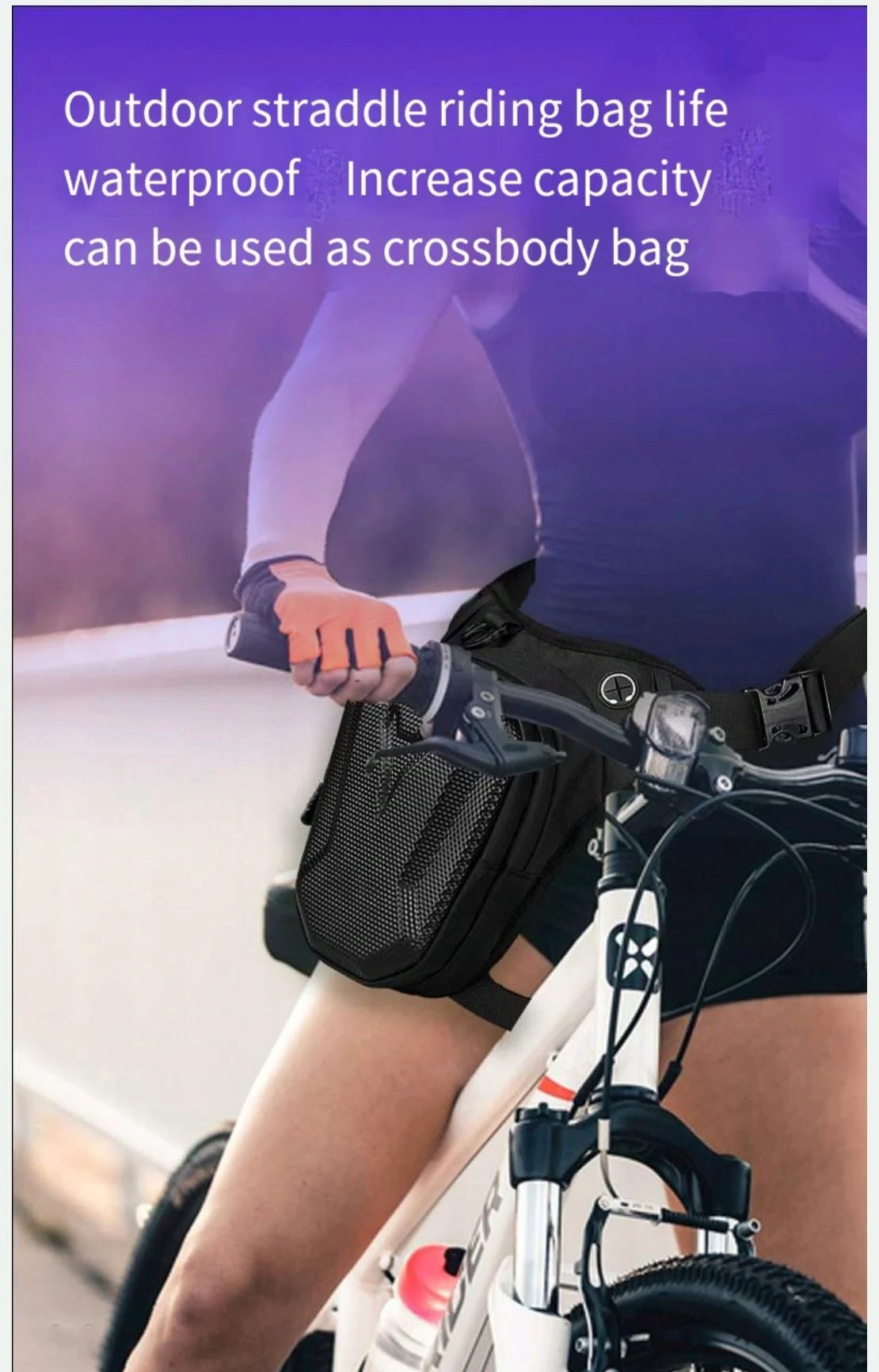 QS1 Tactical Leg Bag - Men's Waterproof Multifunctional Motorcycle Riding Storage Bag for Travel & Hiking