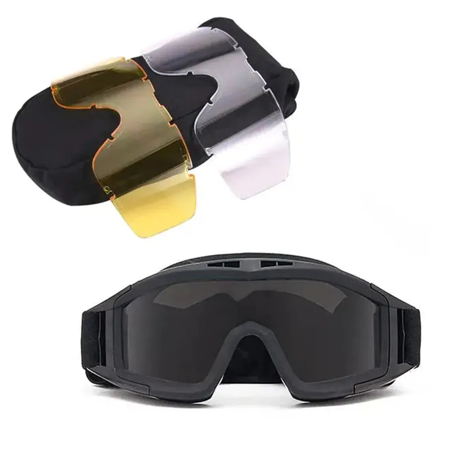 Tactical Anti-Impact Safety Goggles - Explosion Proof Protection for Airsoft, Paintball, Hunting & Mountaineering