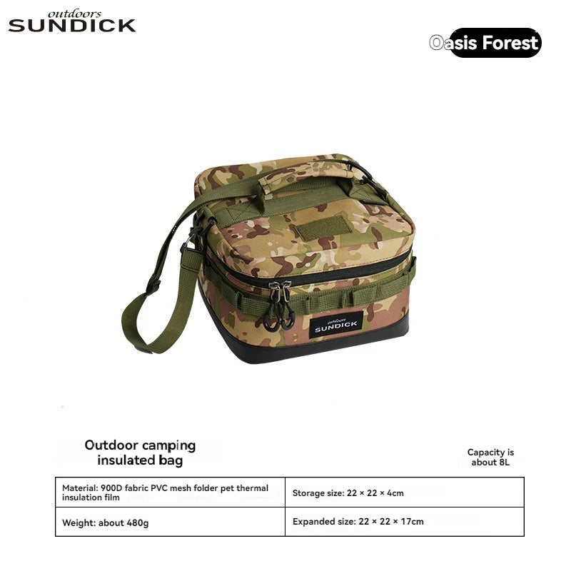 Premium 900D Waterproof Thermal Picnic Cooler Bag - Large Camping Travel Organizer for BBQ & Outdoor Family Activities