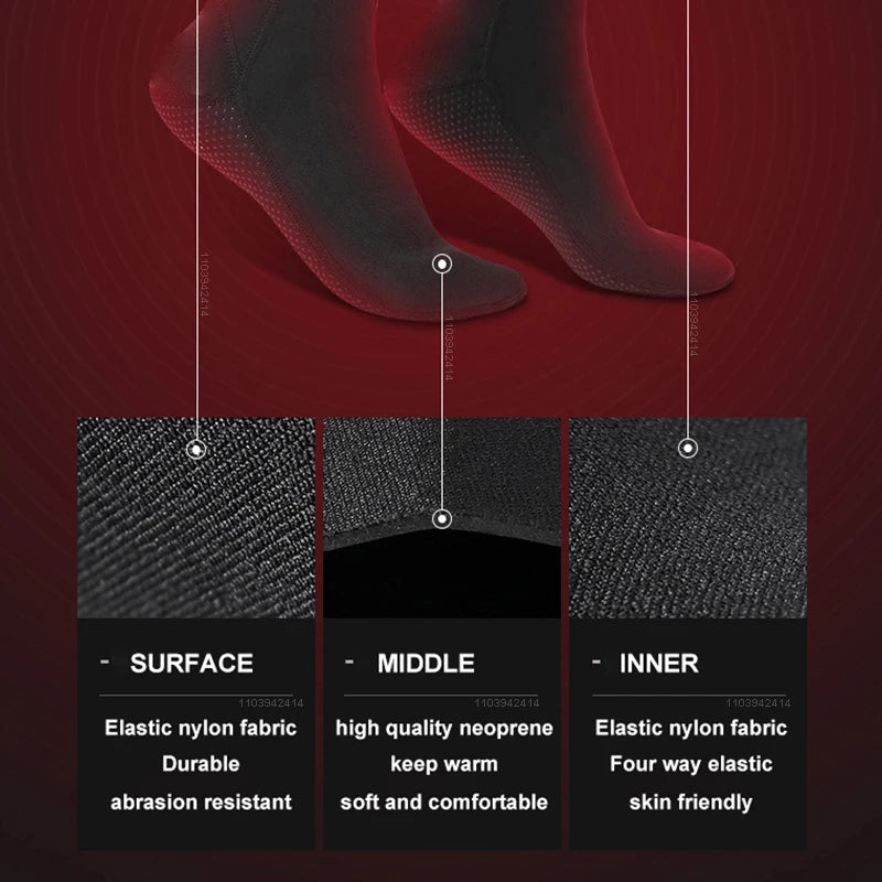 3mm Neoprene Water Socks - Sand Proof Wetsuit Diving Socks for Beach Volleyball, Snorkeling, Swimming & Outdoor Water Sports