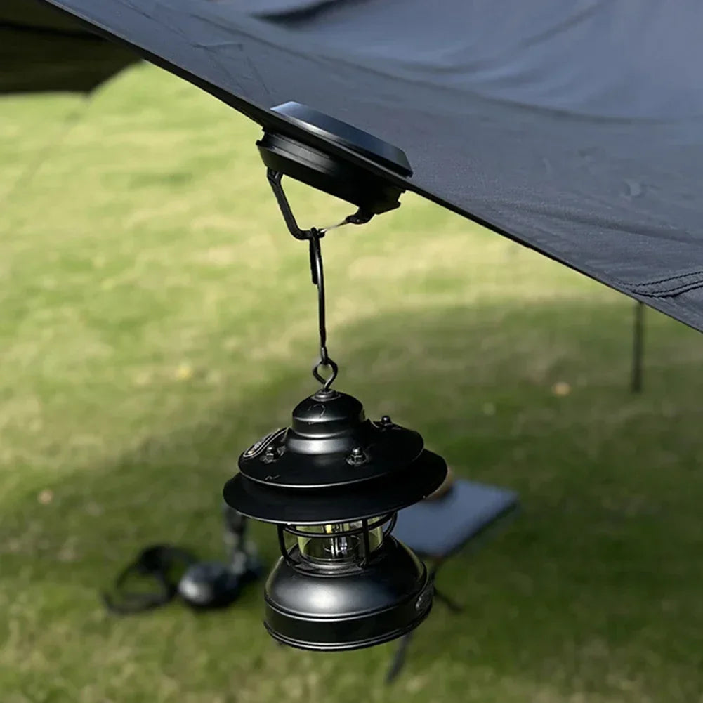 Multi-Purpose Magnetic Camping Hook - Portable Tent Ceiling Clamp with Suction Cup for Outdoor Rope & Lamp Storage