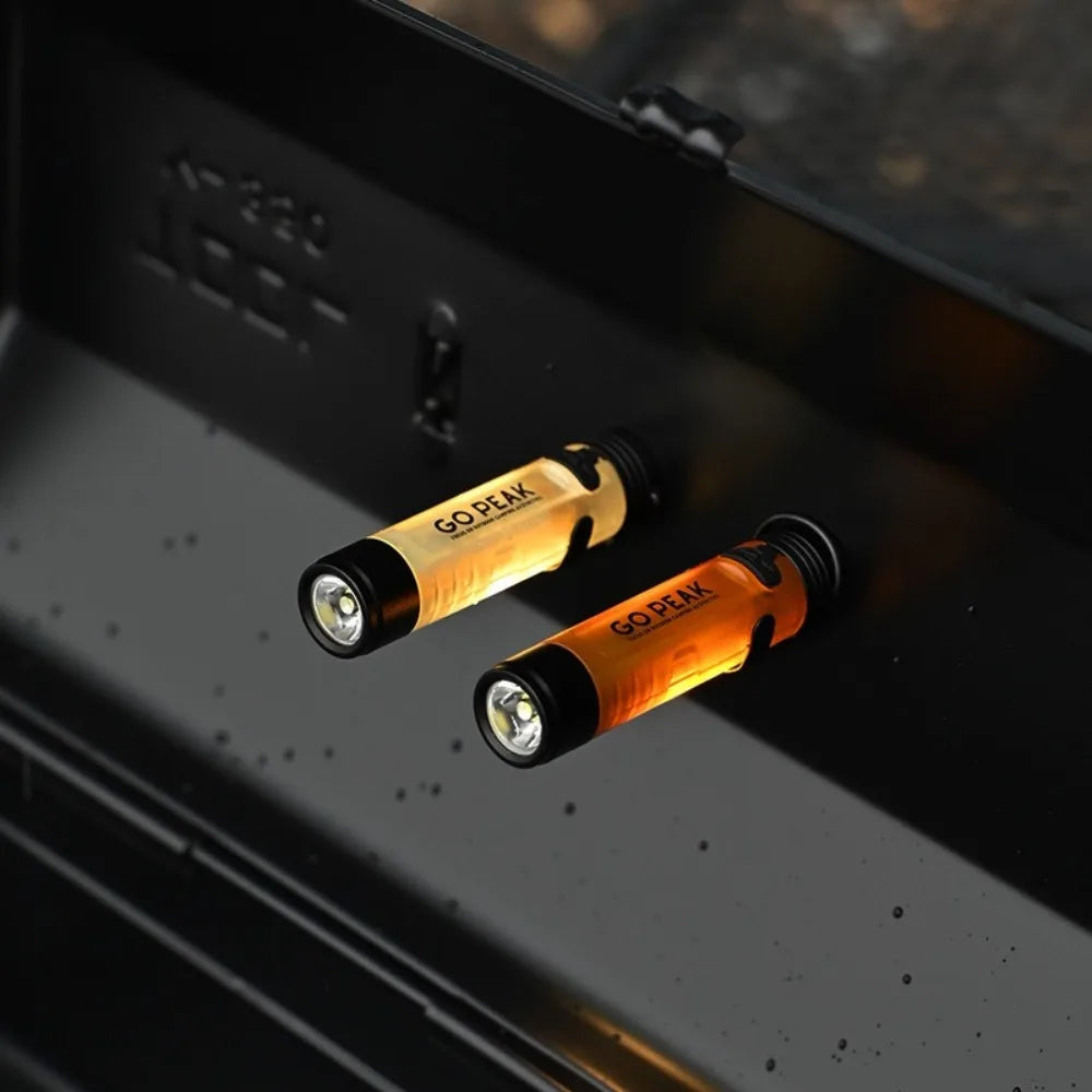 USB Rechargeable LED Mini Flashlight - Gopeak Pocket Keychain Torch with 5050 Chip, Long Endurance for Outdoor Hiking Camping Emergency Trail