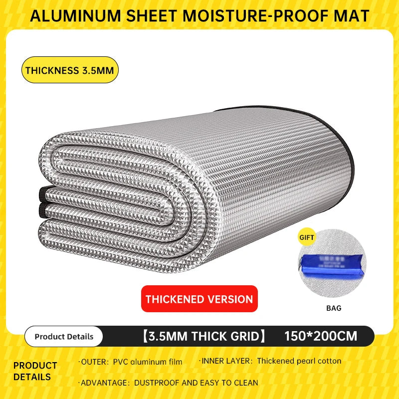Waterproof Camping Mat - Double-Sided Aluminum Film Beach Blanket for Outdoor Picnic, Tent Floor & Portable Moisture-Proof Pad