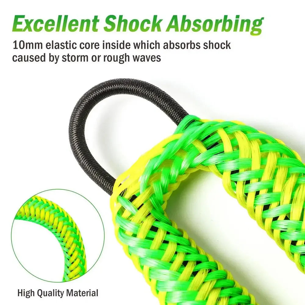 Marine Bungee Dock Lines - Universal Mooring Rope for Boats, Kayaks, Jet Skis, Pontoons & Watercraft