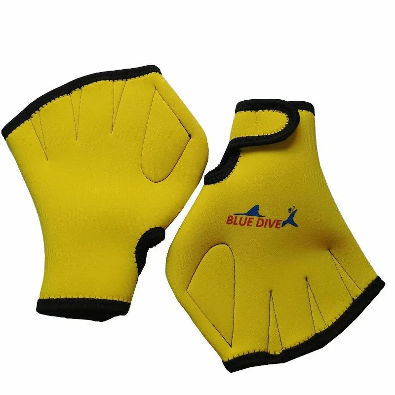 Swimming Training Webbed Gloves - Water Resistance Paddles for Aquatic Diving and Fitness