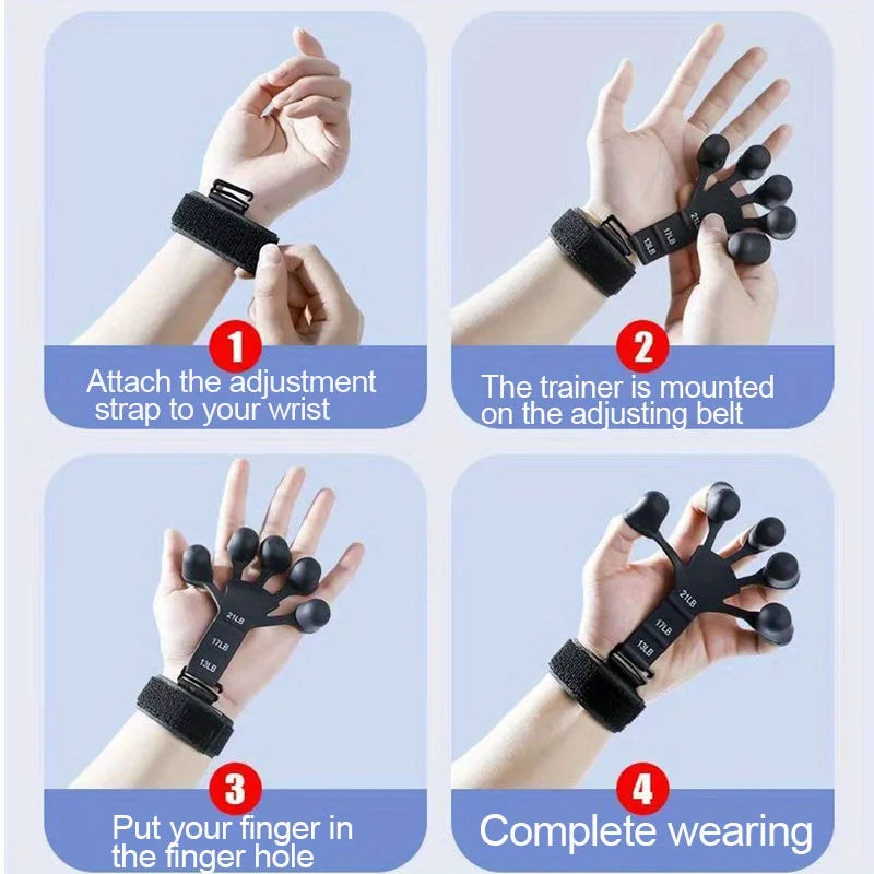 Adjustable Basketball Finger Trainer - 5-Finger Non-Slip Grip Strengthener for Ball Control & Dribbling