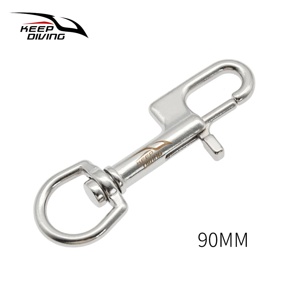 316 Stainless Steel Double-Ended Bolt Snap Hook - 80/90/100/110MM - Scuba Diving BCD Accessories