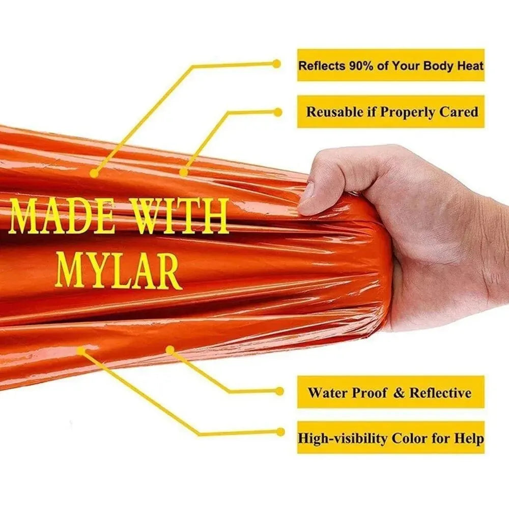 Ultra Waterproof Mylar Thermal Lightweight Survival Sleeping Bag for Camping & Hiking