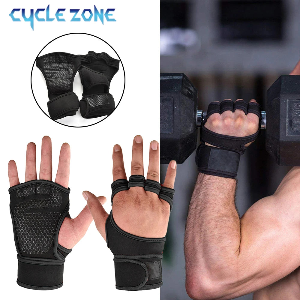 Weightlifting Training Gloves - Fitness & Sports - Bodybuilding Gym Hand/Wrist/Palm Protector - MTB Cycling Gloves for Men & Women