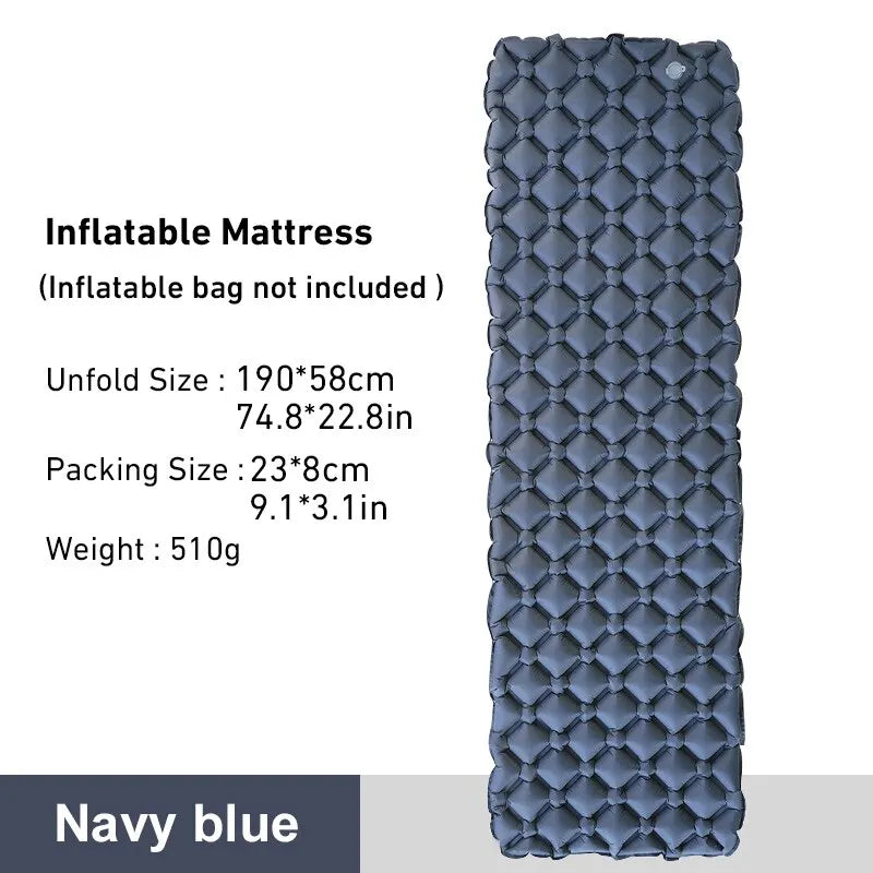 Ultralight Inflatable Camping Sleeping Pad - Portable Outdoor Air Mattress for Hiking and Travel