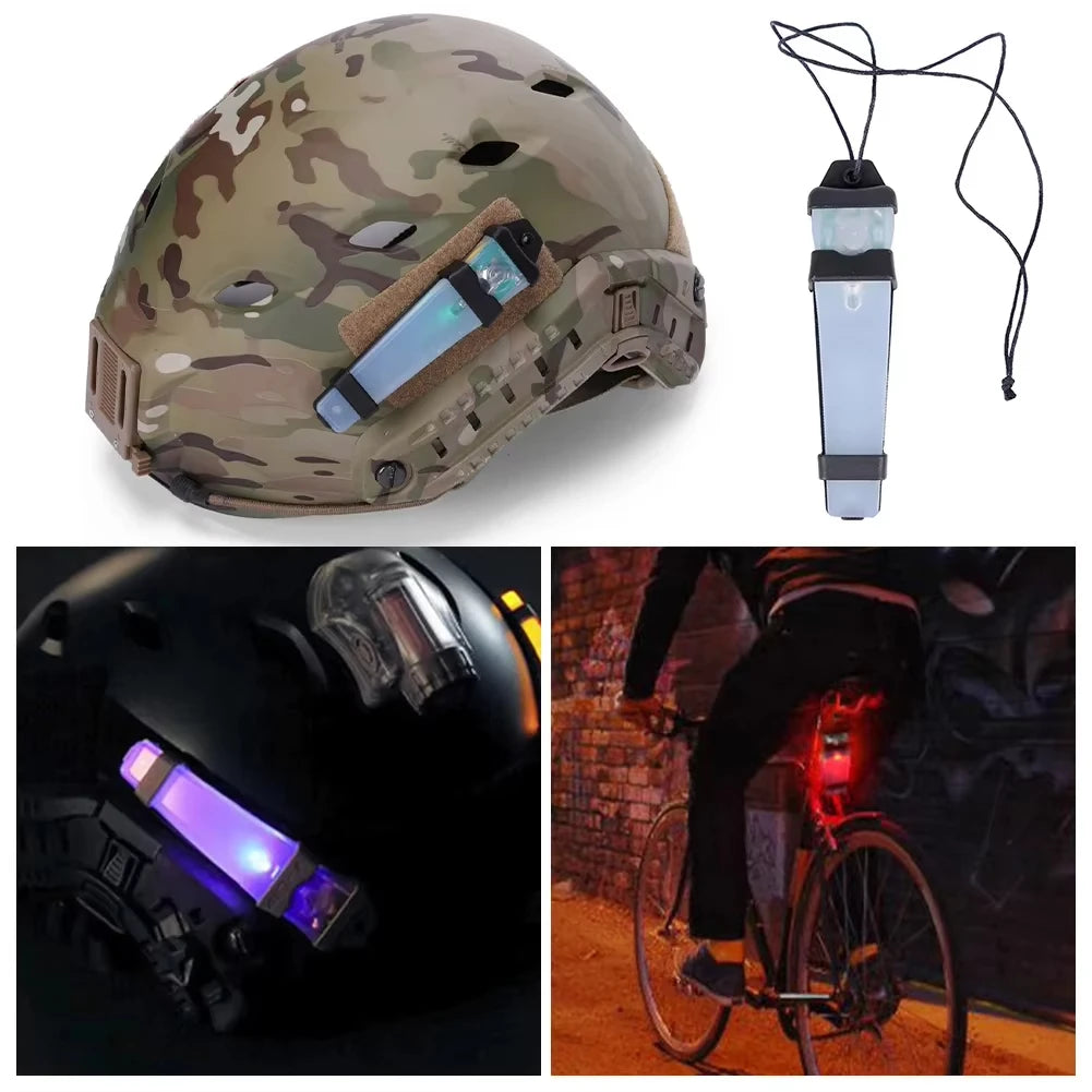 BOOIU Tactical Safety Helmet Light - Waterproof IR Strobe Signal Lamp for Outdoor Survival, Hiking & Cycling