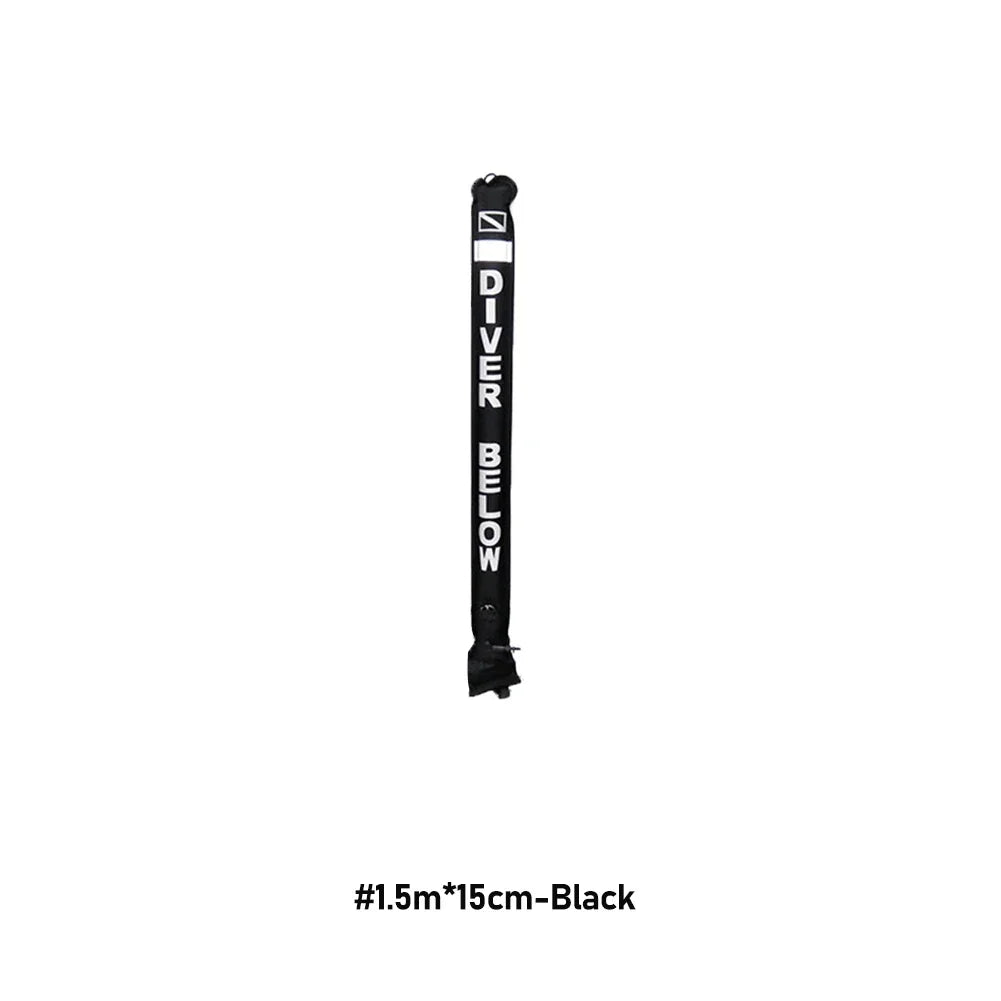 Professional Scuba Diving Safety Signal Tube - High Quality Inflatable Surface Marker Buoy (SMB) - 1.2M/1.5M/1.8M Diver Below Safety Sausage
