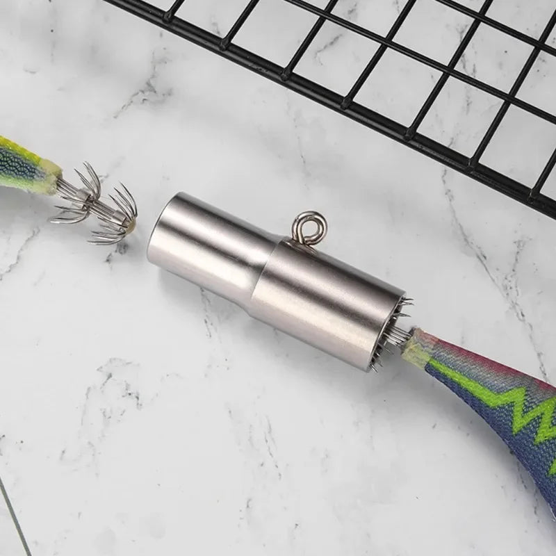 Portable Stainless Steel Squid Hook Straightening and Repair Tool for Fishing Bait Hooks