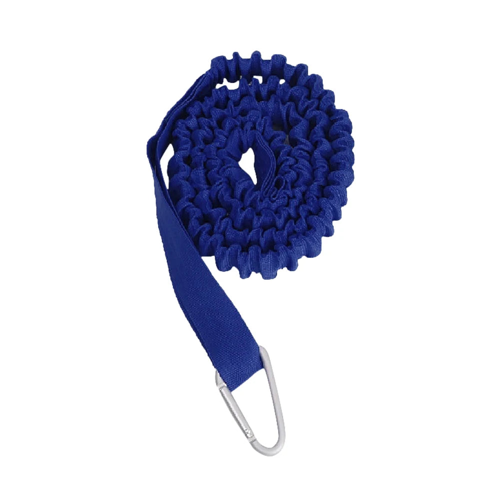 Adjustable Elastic Kayak Rod Lanyard - Canoe Paddle Leash - Fishing Rod Leash - Safety Rope - Carabiner - Rowing Boats Accessories