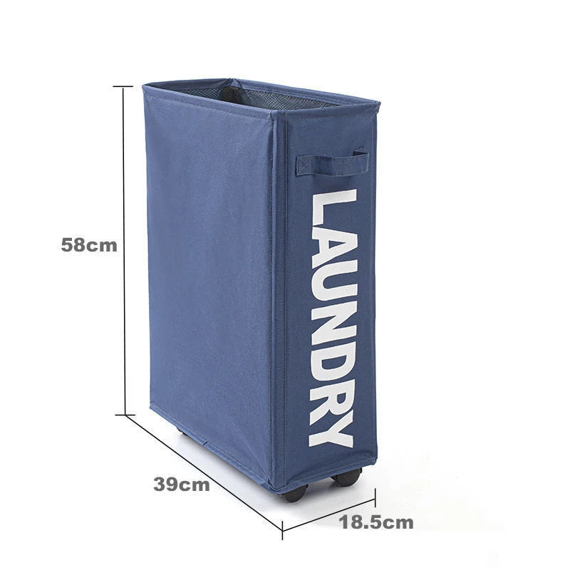Large Capacity Rolling Laundry Basket - Multifunctional Foldable Waterproof Storage Bag for Dirty Clothes and Yoga Mats