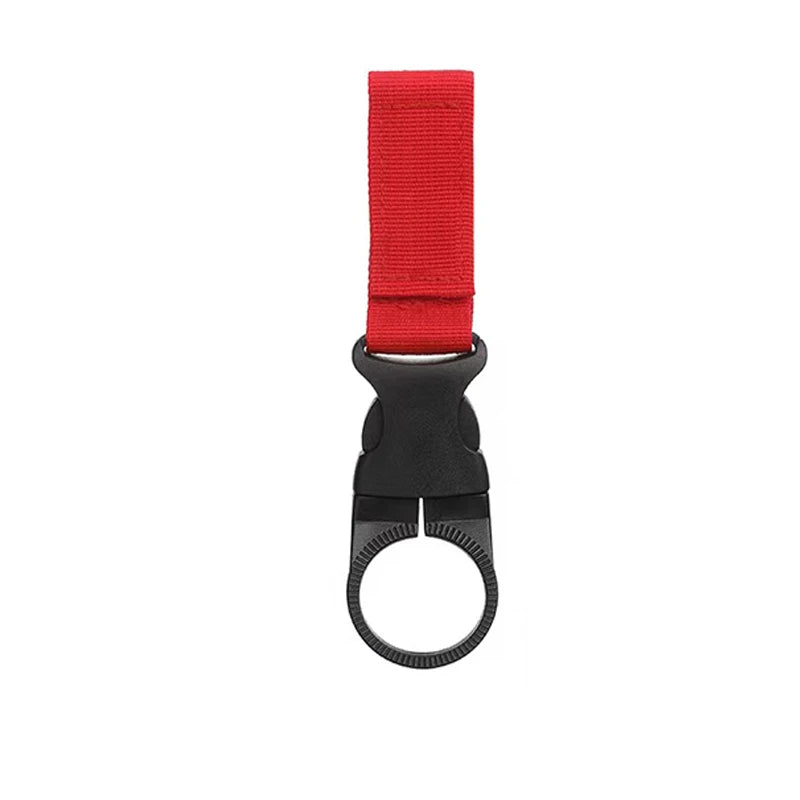 Outdoor Nylon EDC Carabiner Water Bottle Holder - Webbing Buckle Hook Clip for Backpack Belt Camping & Climbing