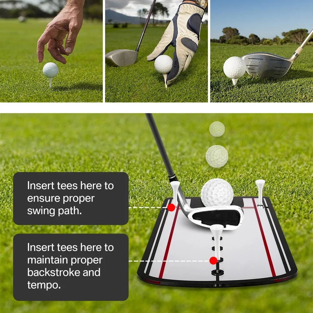 Golf Putting Practice Mirror - Alignment Training Aid