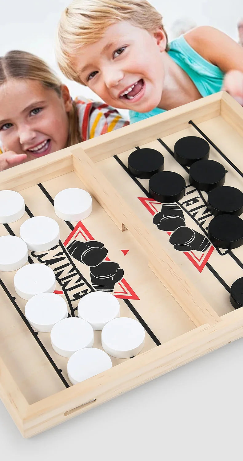 Fast-Paced Table Hockey Desktop Battle Game - Interactive Parent-Child Chess Board Puzzle Sling Toy for Children Party Winner