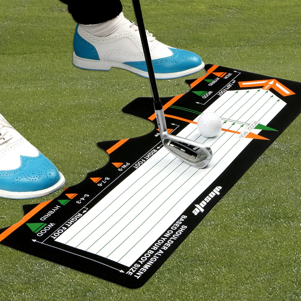 Putter Practice Device - Beginner Posture Auxiliary Corrector - Golf Swing Training Aid - Stick Hitting Station Mat