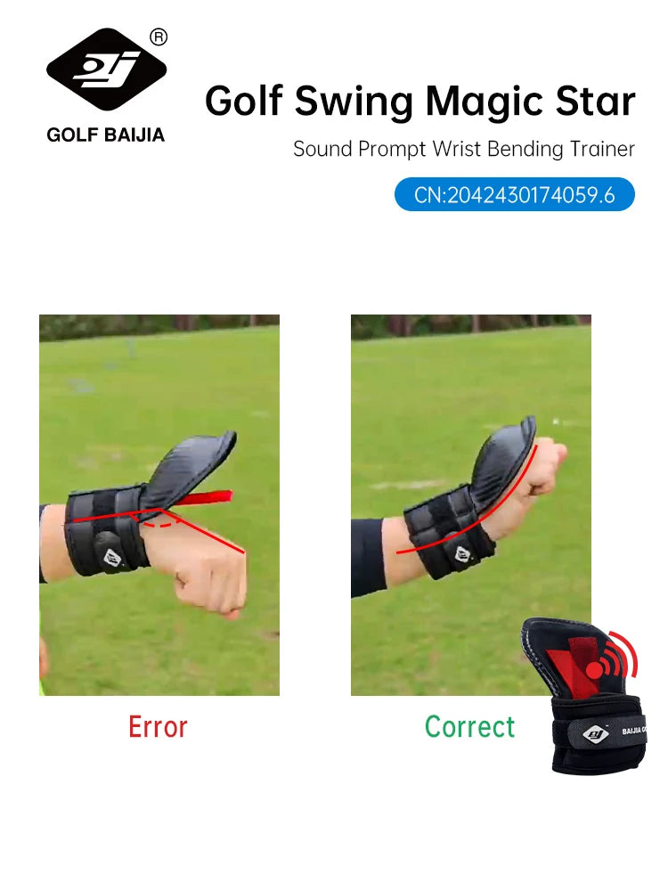Golf Wrist Angle Corrector - Professional Swing Training Aid & Brace Band for All Skill Levels