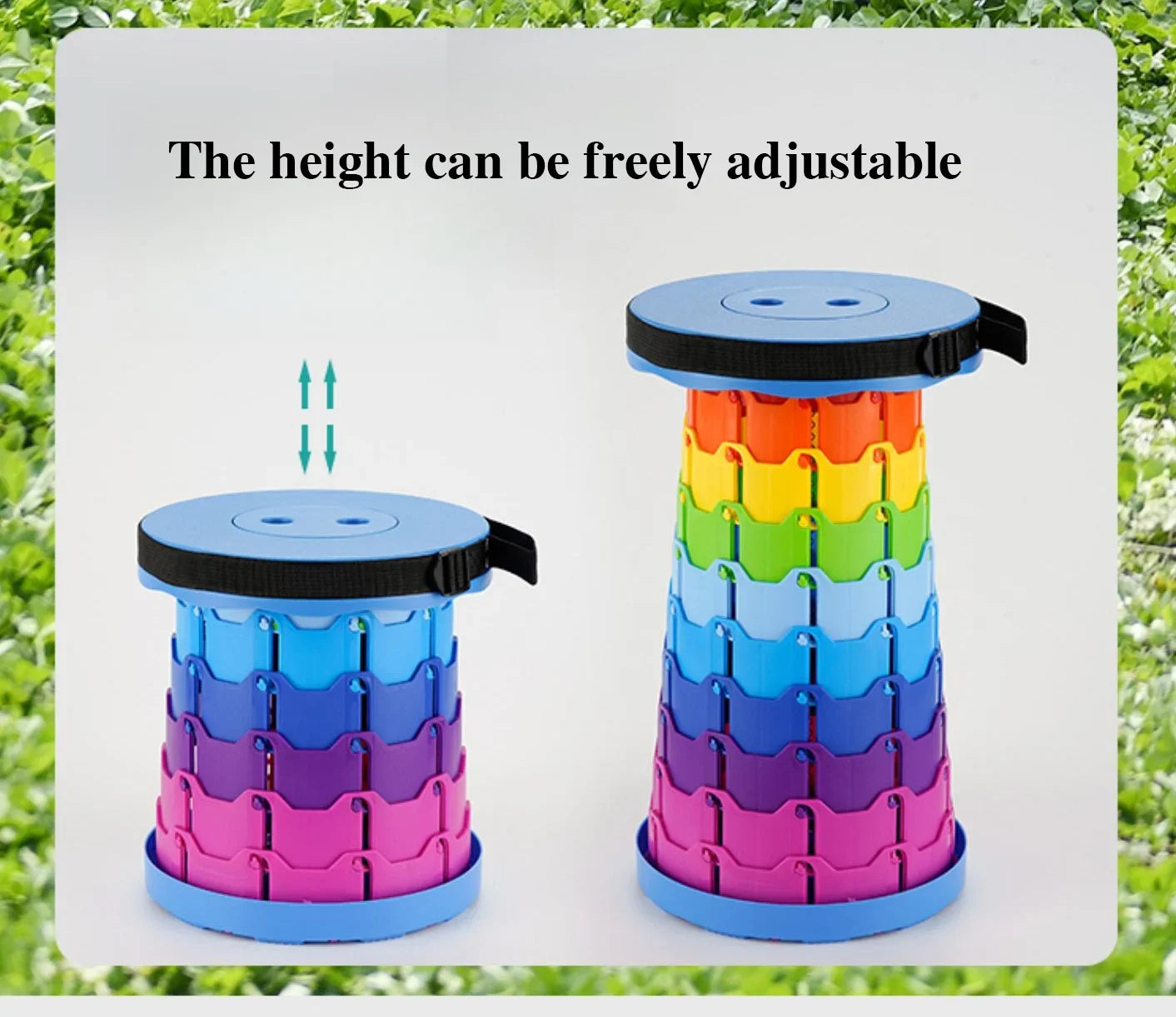 Lightweight Foldable Telescoping Stool - Premium Portable Design for Camping, Fishing & Travel