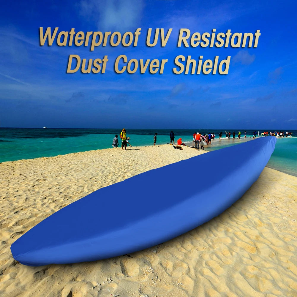 Universal Waterproof Kayak Cover - Professional Grade UV Resistant Canoe Boat Storage Shield with Dust Protection