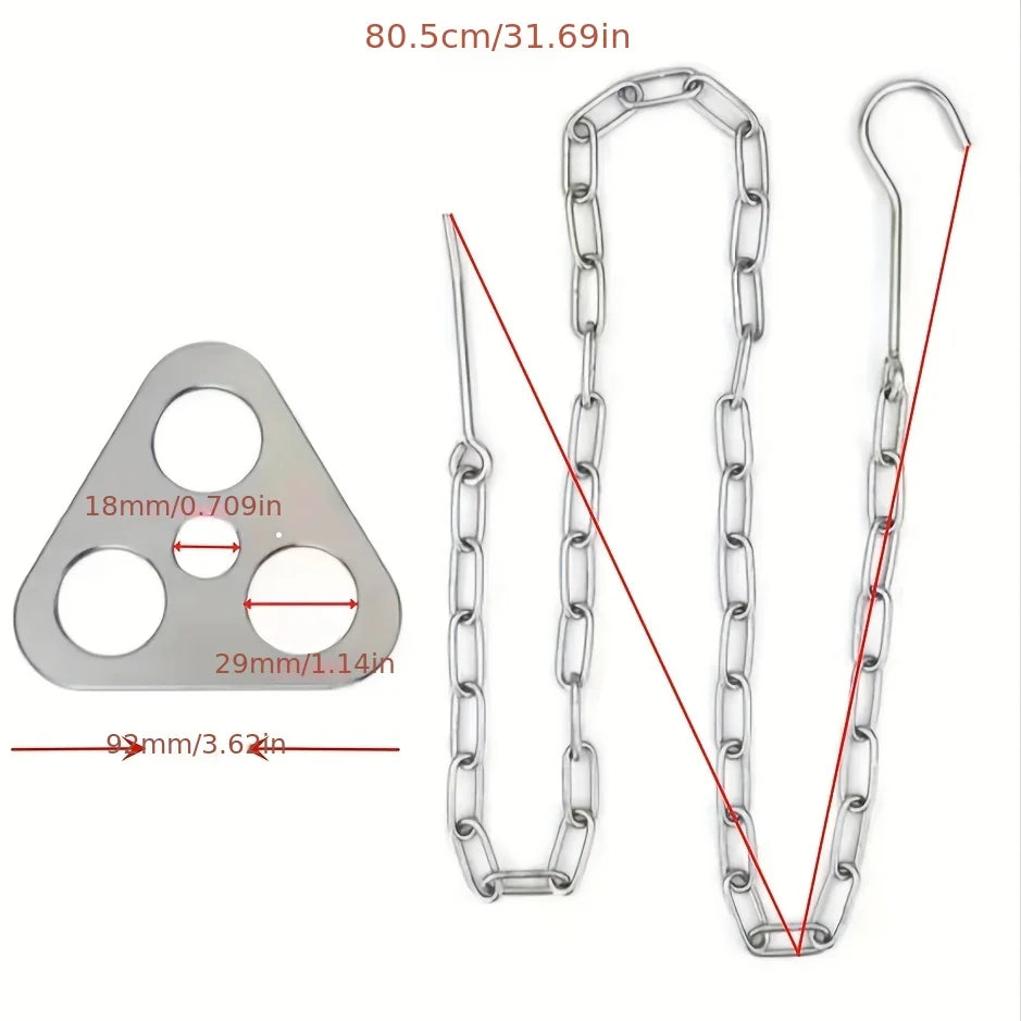 Detachable Outdoor BBQ Tripod with Hanging Rack - Portable Camping Cooking Equipment Set