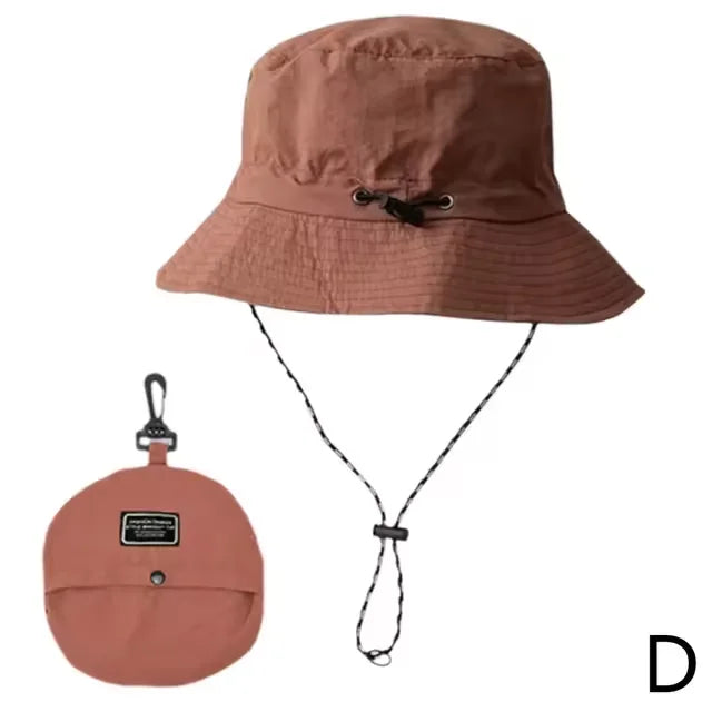 Unisex Waterproof Panama Bucket Hat - Anti-UV Sun Protection for Outdoor Camping, Hiking & Mountaineering