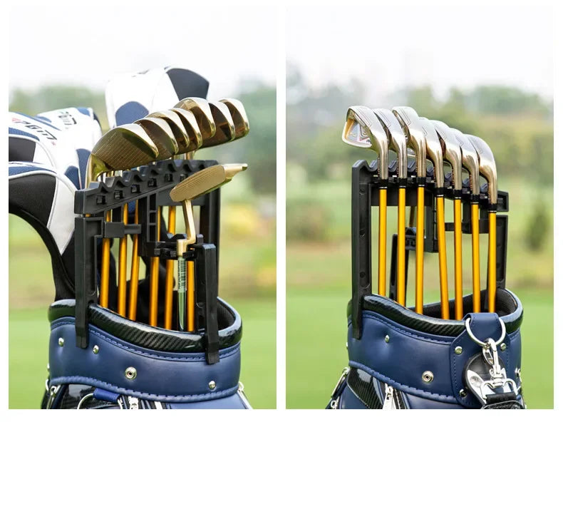 Adjustable Golf Club Organizer - 9 Iron Holder Training Aid with Anti-Collision Design (Model ZJ018)