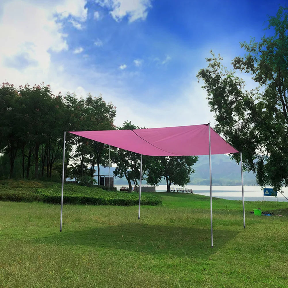 Universal Telescopic Tent Poles - Set of 2 Adjustable Aluminum Camping Awning Poles for Canopy Headroom