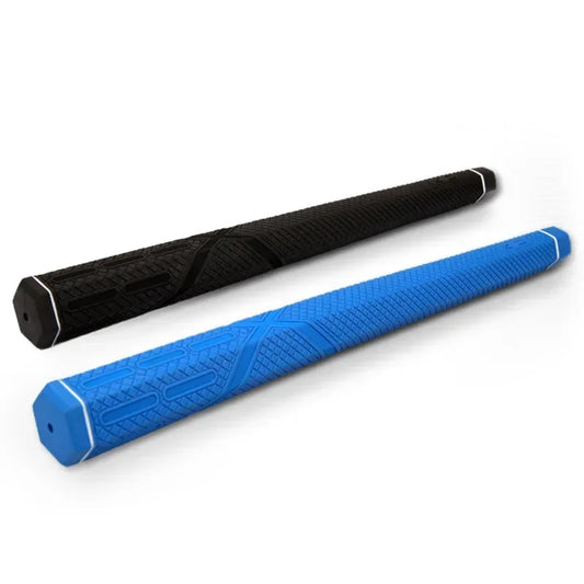 Hexagonal Rubber Golf Club Grips - PGM SB004 Universal Grip for Iron, Wood & Putter Clubs (Black/Blue)