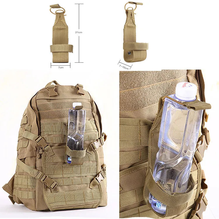 Tactical Water Bottle Holder - MOLLE Compatible Nylon Pouch for Outdoor Activities, Camping, Hiking, Hunting & Travel