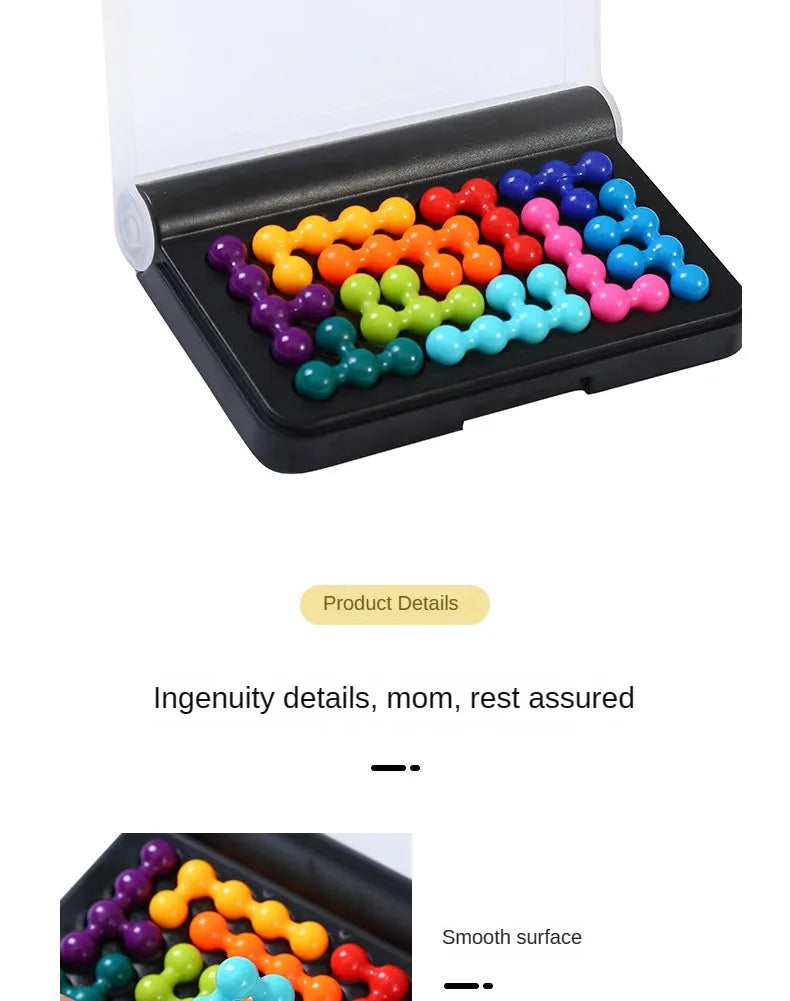 120 Challenges IQ 3D Puzzle Board Game - Classic Pyramid Plate Pearl Logical Mind for Children - Montessori Toys Gifts