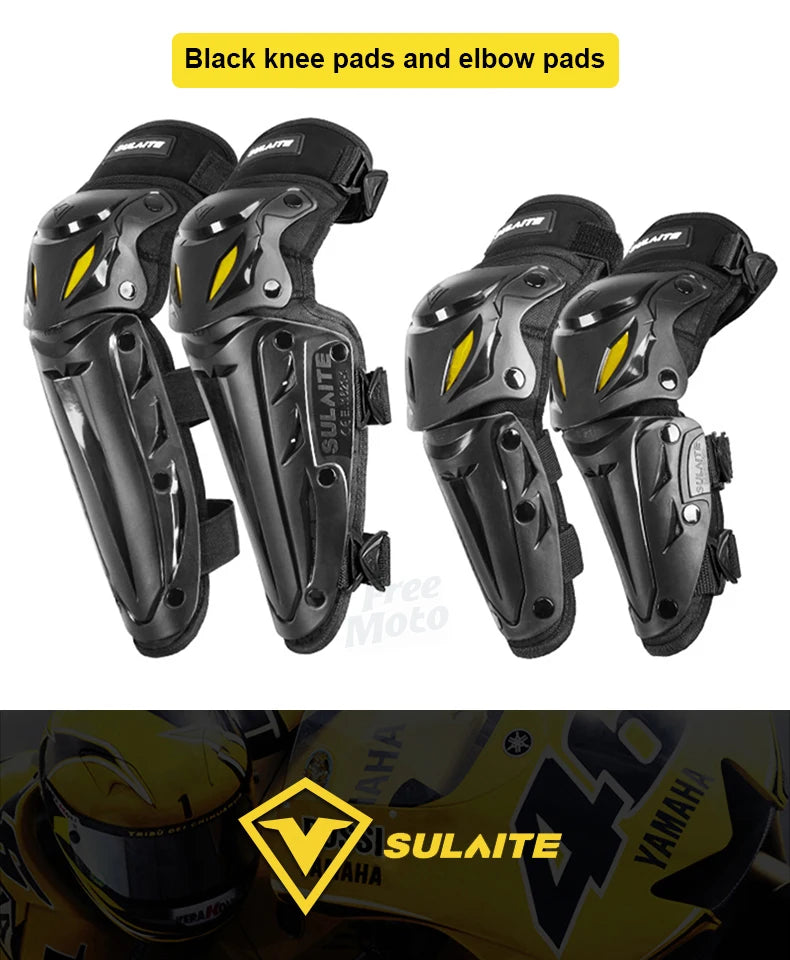 Motorcycle Knee and Elbow Protection Guards - Motocross Off-Road Racing MTB Pads