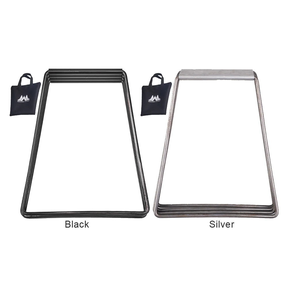 Aluminum Alloy Camping Cooler Stand - Folding Ice Box Holder for Outdoor Adventures (1-2 Pack)