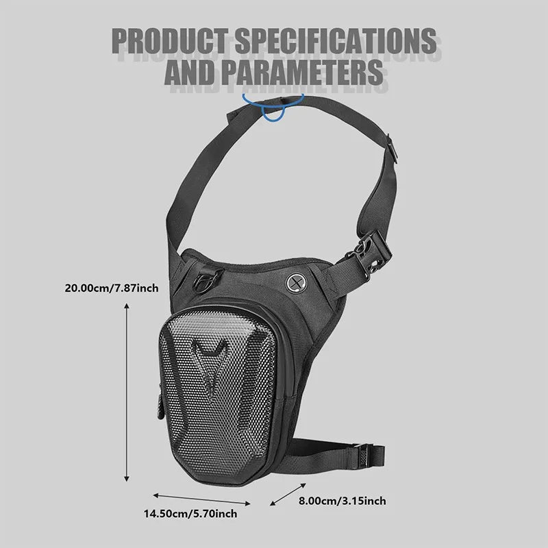 QS1 Tactical Leg Bag - Men's Waterproof Multifunctional Motorcycle Riding Storage Bag for Travel & Hiking