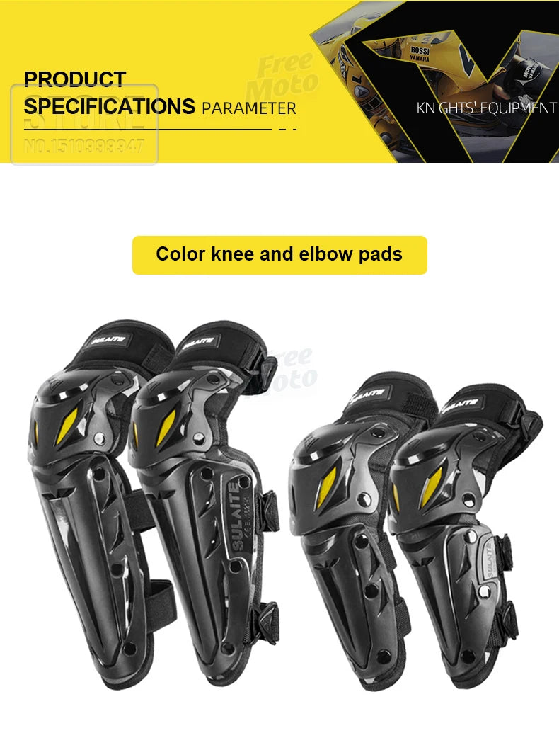 Motorcycle Knee and Elbow Protection Guards - Motocross Off-Road Racing MTB Pads