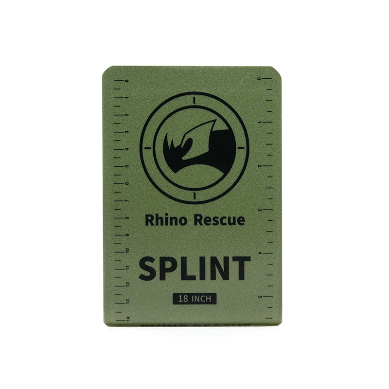RHINO RESCUE Emergency First Aid Splint - 36" x 4.3" Green-Gray Bone Stabilizer for Camping, Hiking & Outdoor Emergency Kits