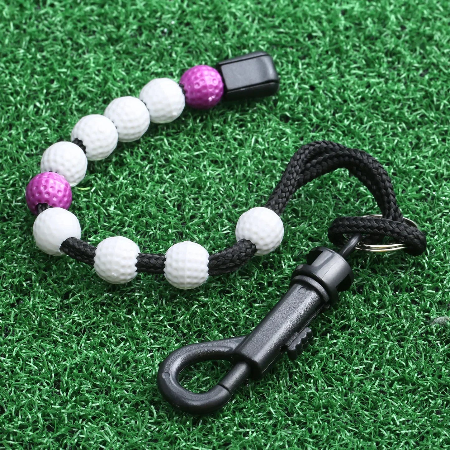 Golf Score Counter - Nylon Braid Stroke Tracker with Plastic Ball Beads for Putt Counting and Training