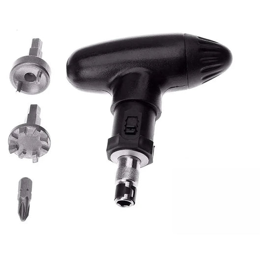 Professional Golf Spike Wrench - Black Ratcheting Remover Tool for Golf Shoe Spikes - Durable Adjustable Golf Accessory