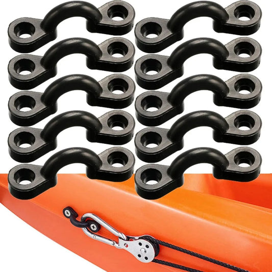 Kayak Rigging Kit - Inflatable Boat Clips Set with Elastic Rope Accessories for Marine Aquatic Sports, Fishing, Rowing and Surfing Deck Equipment