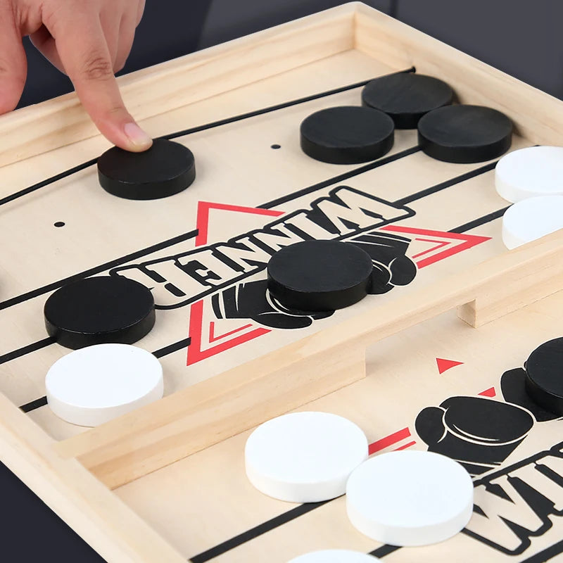 Fast-Paced Table Hockey Desktop Battle Game - Interactive Parent-Child Chess Board Puzzle Sling Toy for Children Party Winner