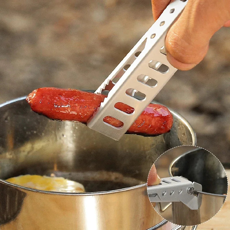 Aluminum Alloy Heat-Resistant Clip, Bowl Pot Clamp Holder for Camping, Pan Handle, Kitchen Accessories