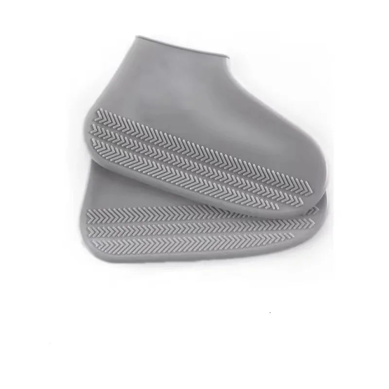 Waterproof Silicone Shoe Covers - 2 Pack Non-Slip High Elastic Wear-Resistant Unisex Rain Boot Covers for Outdoor Rainy Days Reusable
