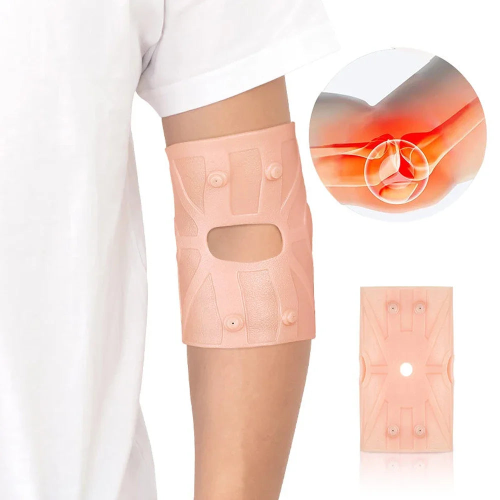 Silicone Gel Magnetotherapy Elbow Compression Support Sleeve - Joint Pain Relief for Tendonitis, Golf & Tennis Elbow (1 Piece)