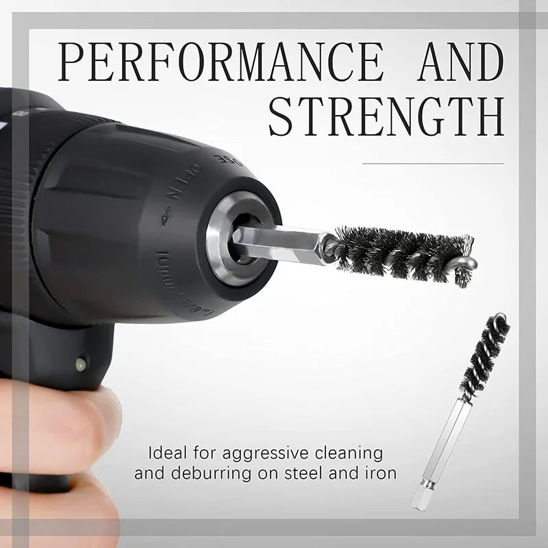 Golf Club Hosel Cleaning Brush Set - 9mm & 11mm Wire Brushes for Electric Drill